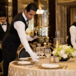 hotel banquet staff uniforms — professional luxury hotel uniform photography