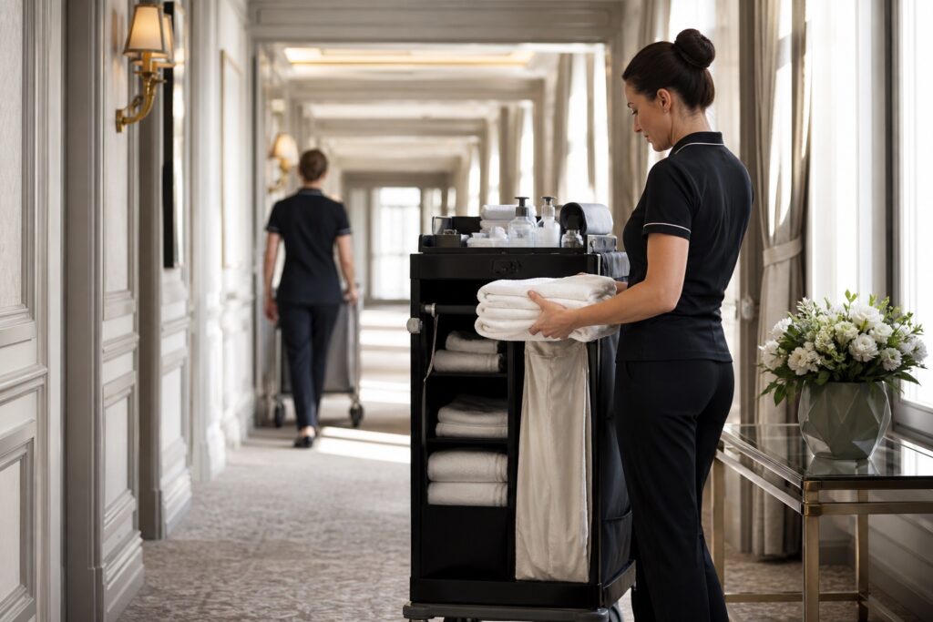 hotel housekeeping uniforms Europe