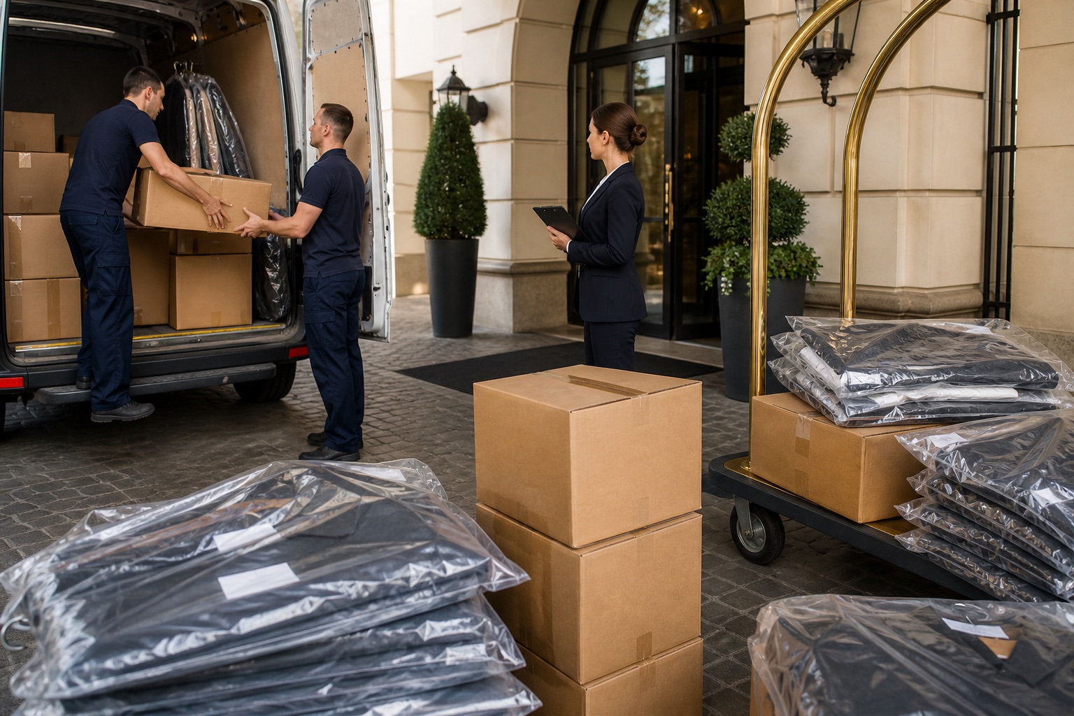 hotel uniform delivery Europe