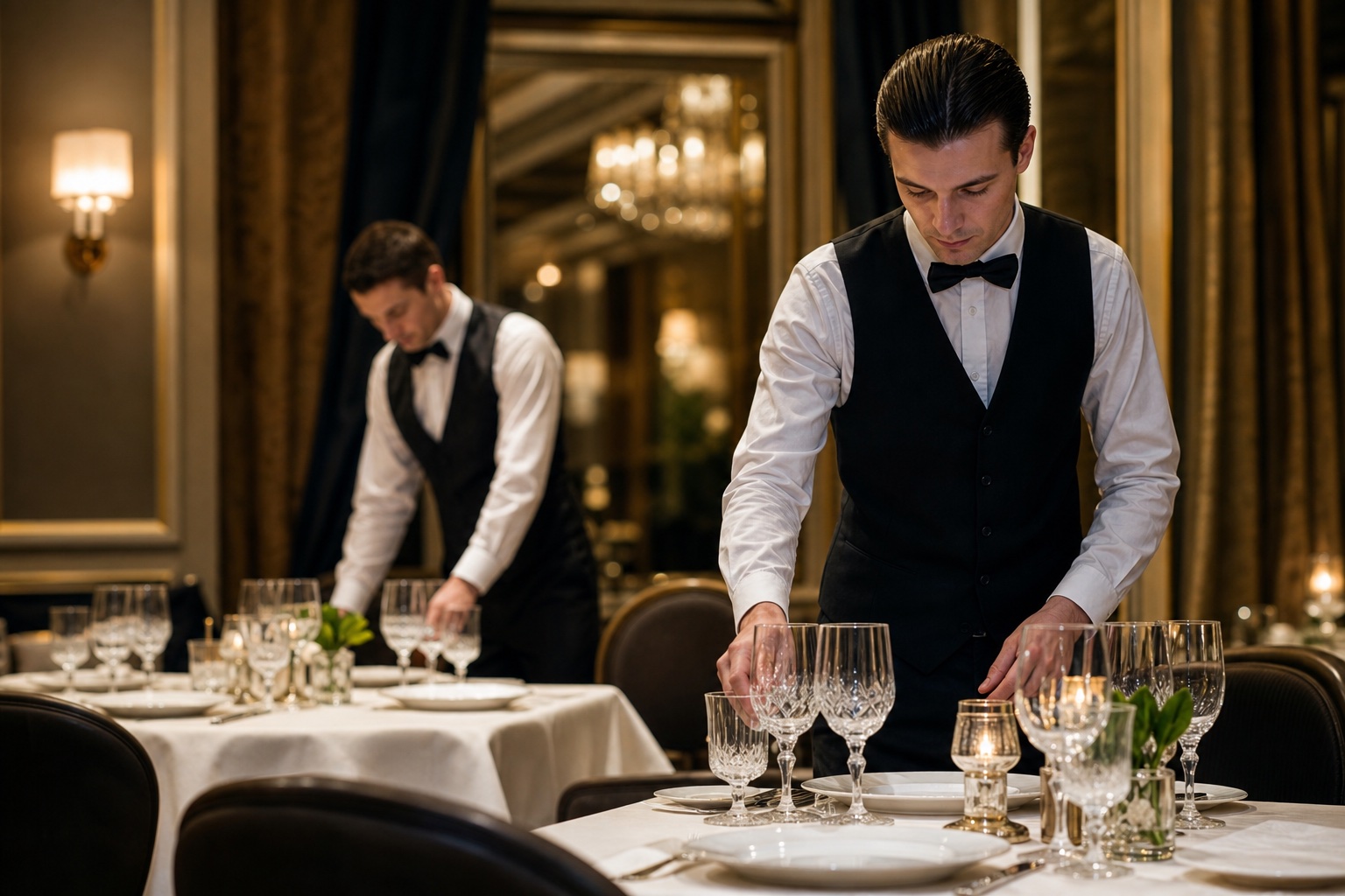hotel waiter uniforms Europe