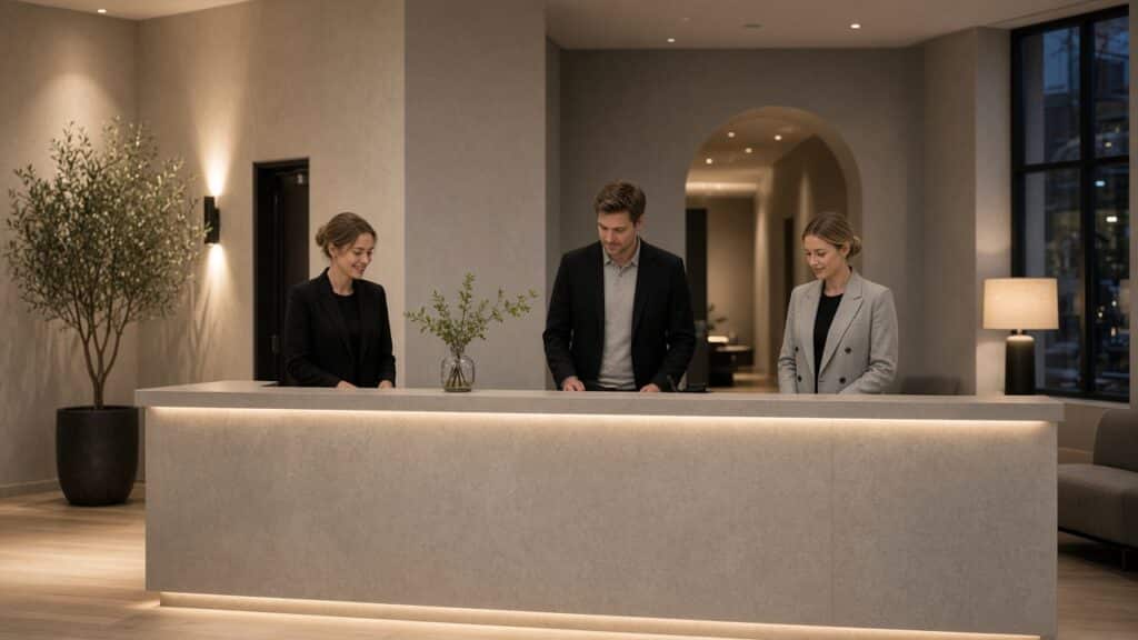 hotel uniforms Denmark staff wear detail