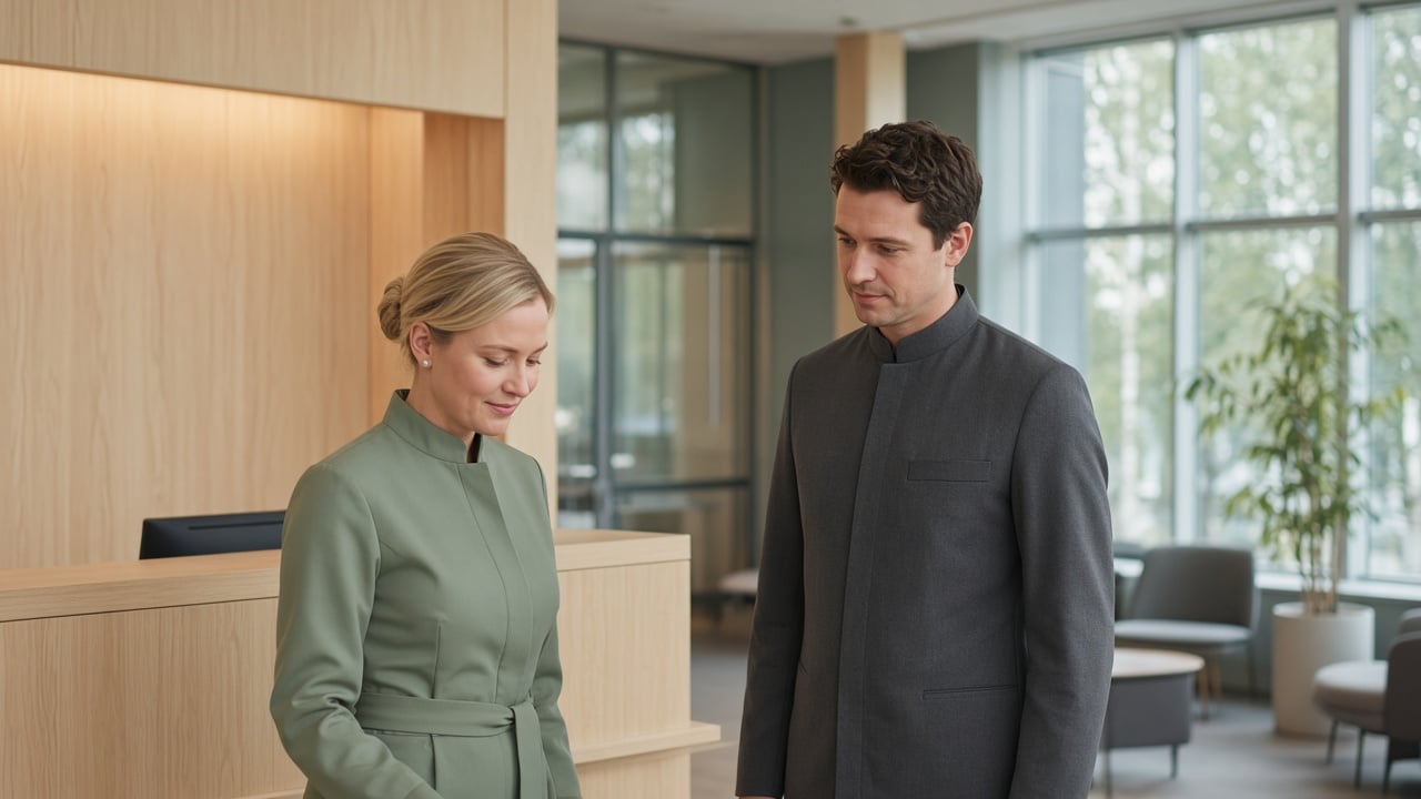 hotel uniforms Finland staff wear detail
